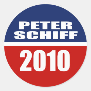 PETER SCHIFF FÖR SENAT RUNT KLISTERMÄRKE