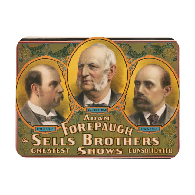 Peter Sells, Adam Forepaugh och Lewis Sells Magnet (Horisontell)