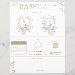 Peter the Rabbit Baby Shower Guessing Game