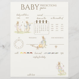 Peter the Rabbit Baby Shower Guessing Game