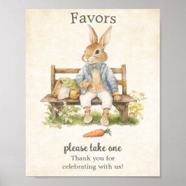 Peter the Rabbit - Baby Shower Vintage Favoriter Poster
