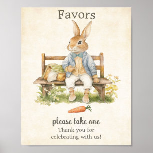 Peter the Rabbit - Baby Shower Vintage Favoriter Poster