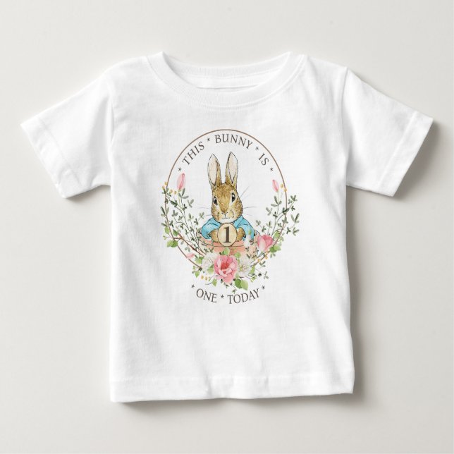 "Peter the Rabbit Birthday Boy" T Shirt (Framsida)