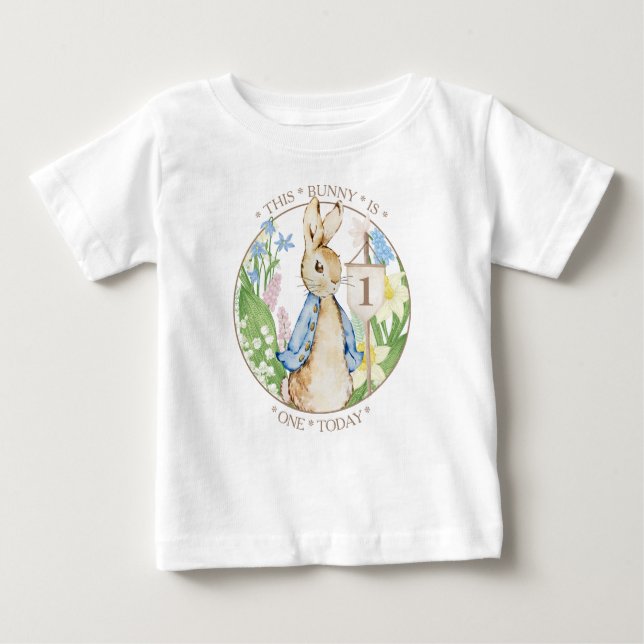 "Peter the Rabbit Birthday Boy" T Shirt (Framsida)
