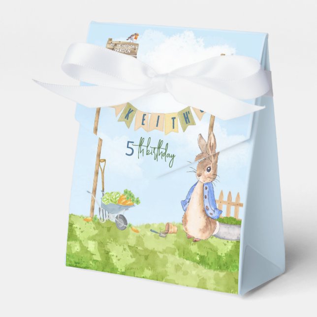 Peter the Rabbit Birthday Garden Party Presentaskar (Framsidan Sidan)