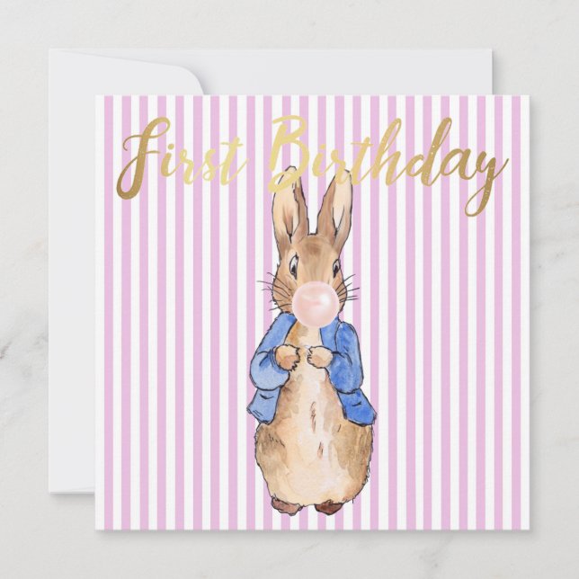 Peter the Rabbit Blowing Rosa Bubble gum (Framsida)