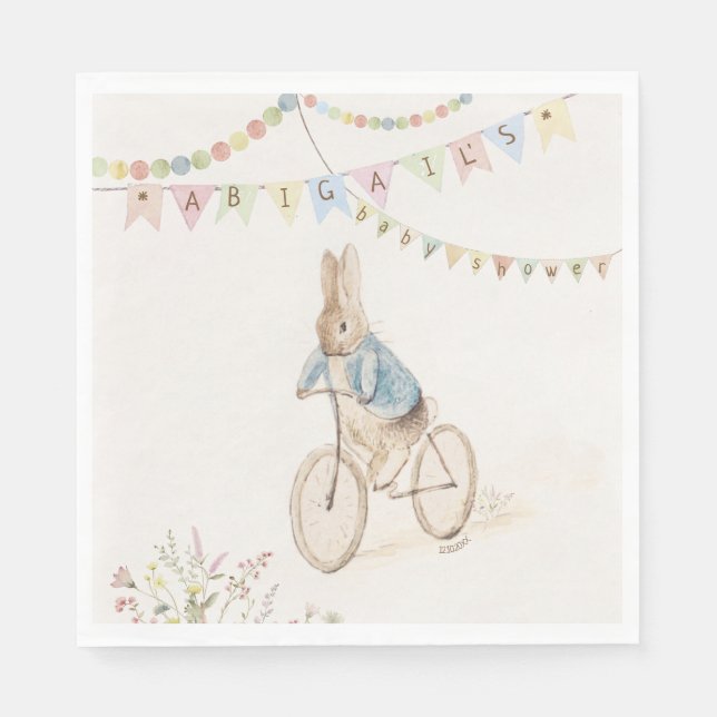 Peter the Rabbit Bunny Gender Neutral Baby Shower Pappersservett (Framsidan)