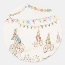 Peter the Rabbit Bunny Gender Neutral Baby Shower Runt Klistermärke