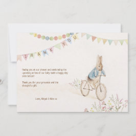 Peter the Rabbit Bunny Gender Neutral Bokar Baby Tack Kort