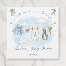 Peter the Rabbit Clothesline Baby Shower Gåvor Etiketter