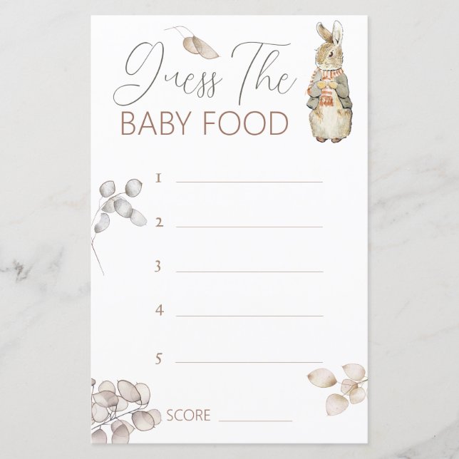 Peter the Rabbit Fall Gissa Baby Food Game (Framsida)