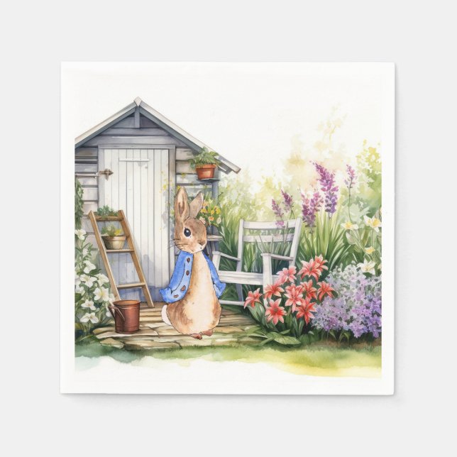 Peter the Rabbit Garden Shed Pappersservett (Framsidan)