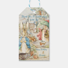 Peter the Rabbit Garden Storybook Födelsedag Presentetikett