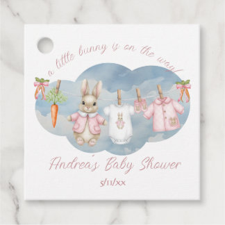 Peter the Rabbit Girl Clothesline Baby Shower Gåvor Etiketter