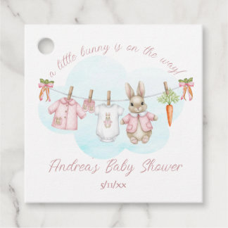 Peter the Rabbit Girl Clothesline Baby Shower Gåvor Etiketter