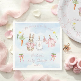 Peter the Rabbit Girl Clothesline Baby Shower Pap Pappersservett