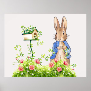 Peter the Rabbit in Hans Garden Poster