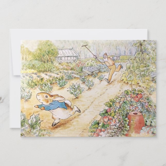 Peter the Rabbit in Mc Gregor's Garden Inbjudningar (Framsida)