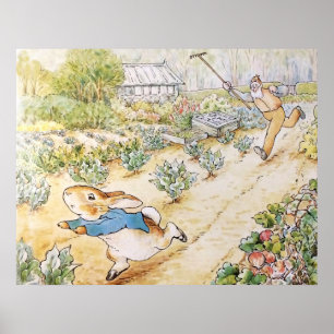Peter the Rabbit in Mc Gregor's Garden Poster