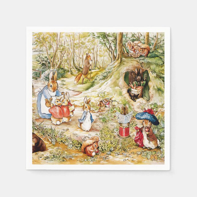 Peter the Rabbit in Skogen Pappersservett (Framsidan)