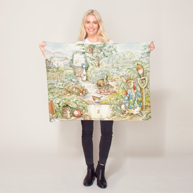 Peter the Rabbit och Jemima Puddleduck Fleecefilt (På plats)