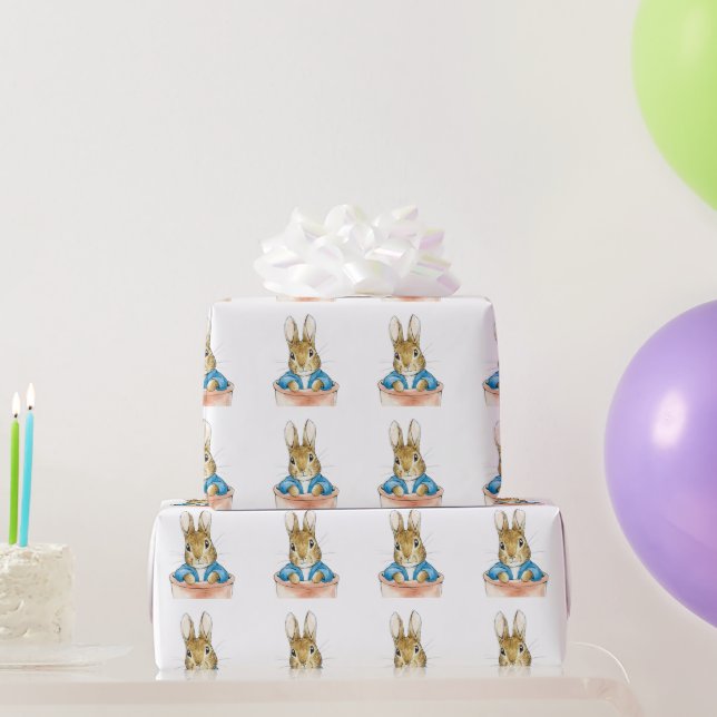 Peter the Rabbit Sitta i en Papper pott Presentpapper (Festgåvor)