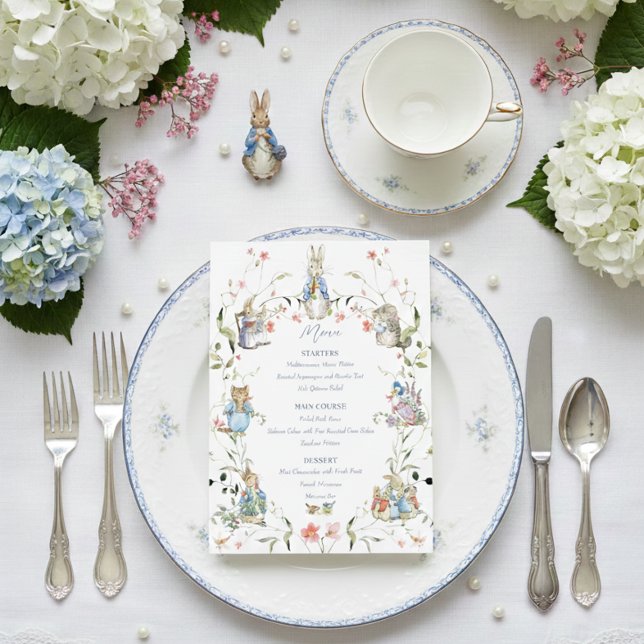 Peter the Rabbit WildblomBaby Shower Meny (Skapare uppladdad)