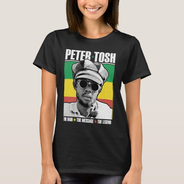 Peter Tosh Sol Glasses T Shirt (Framsida)