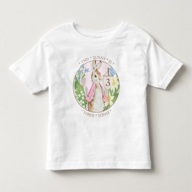 Peter Vår Blooms Rosa Baby Shower T Shirt (Framsida)