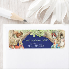 Peter, Visning Shower för kaninskogens vänner Returadress Etikett