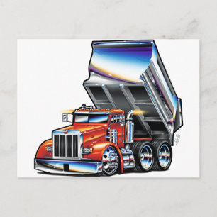 Peterbilt 357 dumper lastbil vykort
