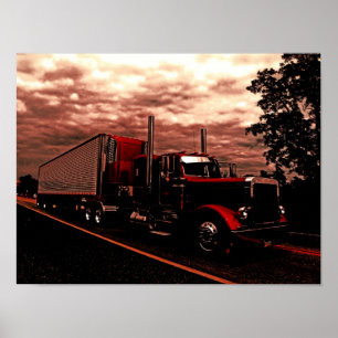 Peterbilt 379 för M Hornings redigerar affischen Poster