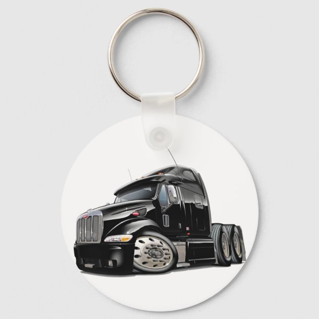 Peterbilt Black Lastbil Nyckelring (Framsida)