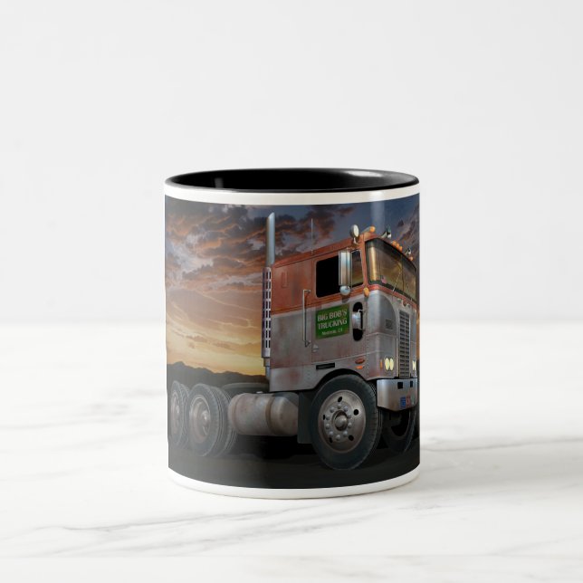 Peterbilt Cabover två tonar kaffemuggen Två-Tonad Mugg (Center)