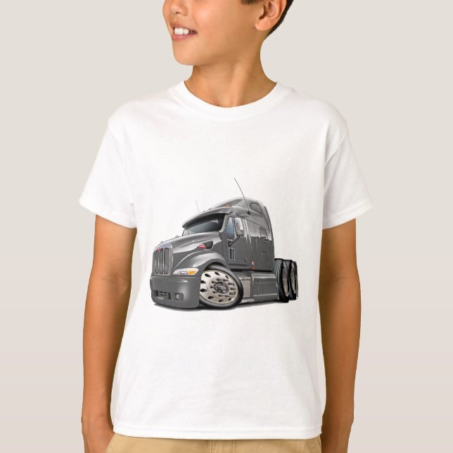 Peterbilt grå färglastbil t-shirt (Framsida)