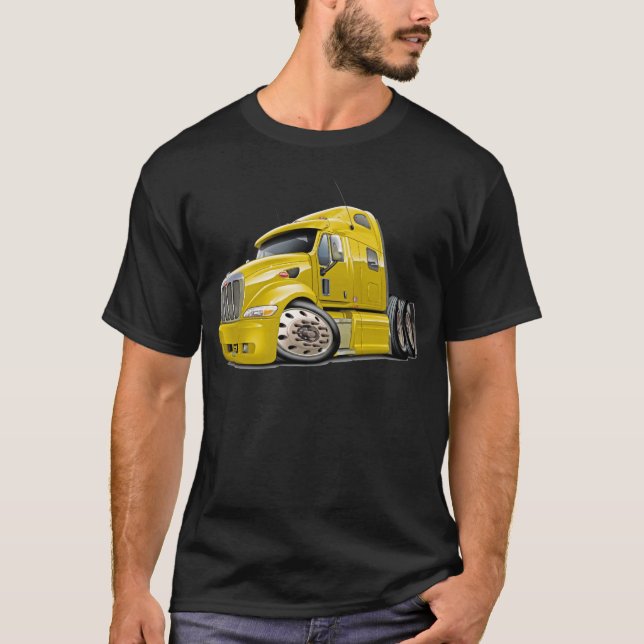 Peterbilt gultlastbil tee (Framsida)