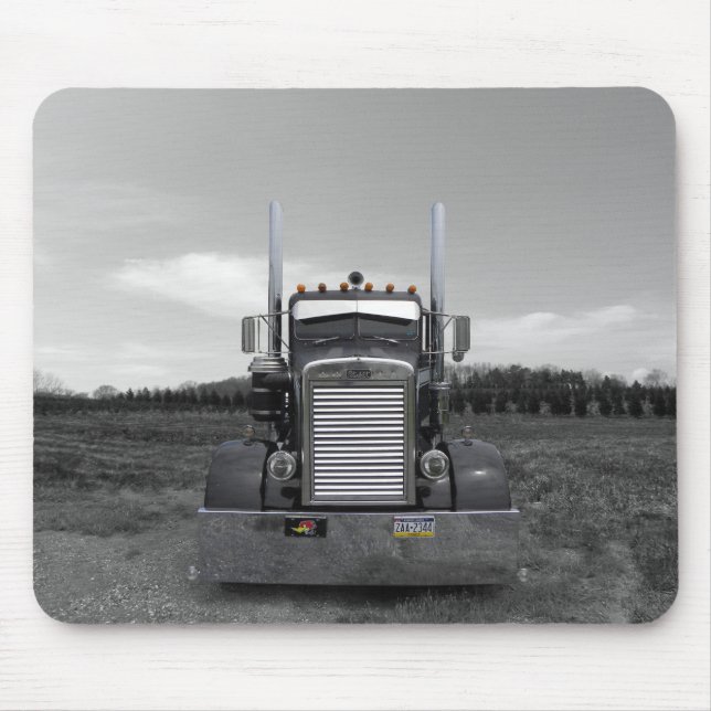 Peterbilt nålnäsa b/w Mousepad Musmatta (Framsidan)