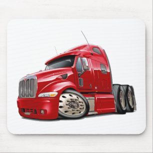 Peterbilt röd lastbil musmatta
