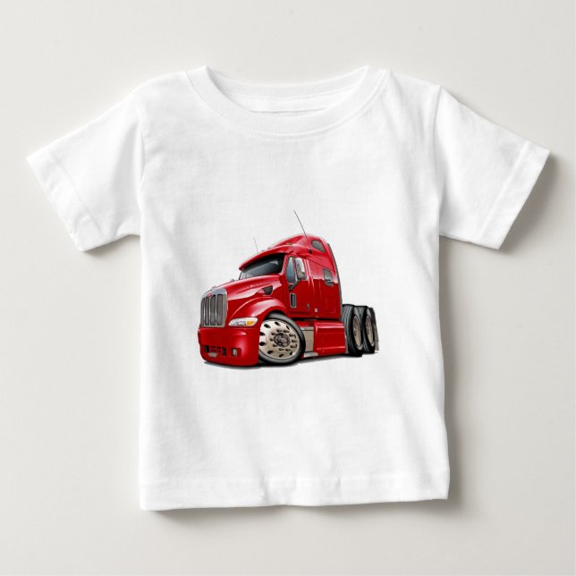 Peterbilt röd lastbil tee (Framsida)