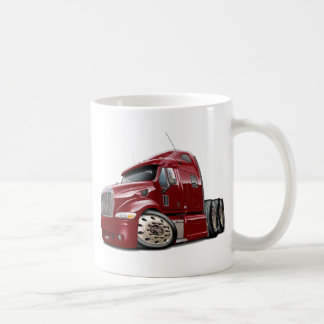 Peterbilt rödbrun lastbil kaffemugg