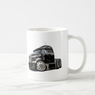 Peterbilt svartlastbil kaffemugg