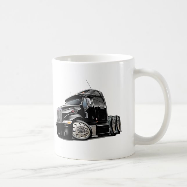 Peterbilt svartlastbil kaffemugg (Höger)