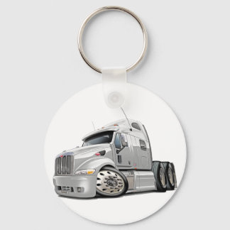 Peterbilt White Lastbil Nyckelring