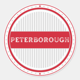 Peterborough City Pride Emblem – engelsk identitet Runt Klistermärke