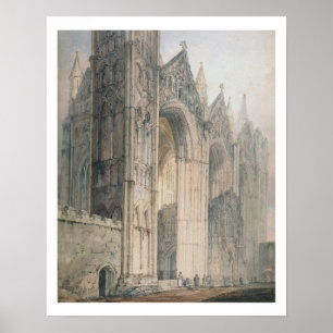 Peterborough domkyrka (w/c på papper) poster