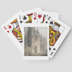 Peterborough domkyrka (w/c på papper) spel kort