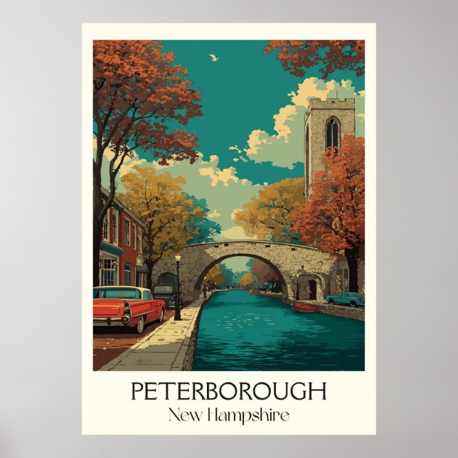 Peterborough New Hampshire Bridge Poster (Framsidan)