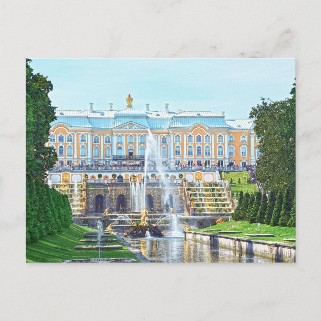 Peterhof Palace Grand Cascade, Ryssland Vykort (Framsida)