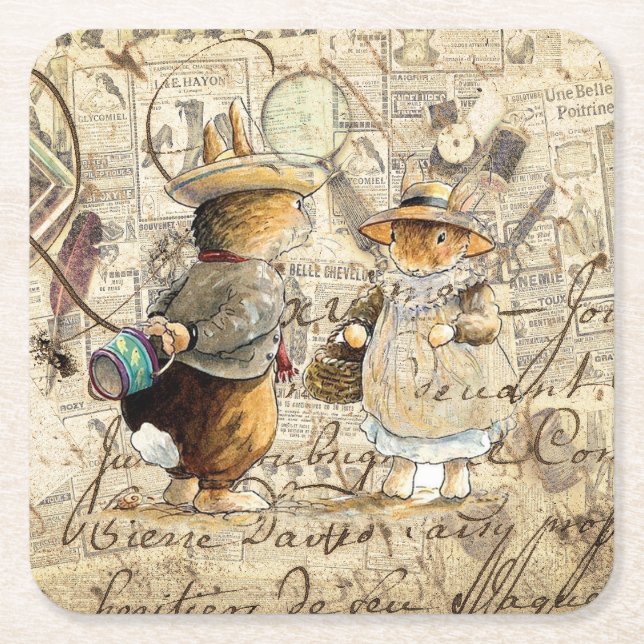 Peterkansammansättning Underlägg Papper Kvadrat (Framsidan)