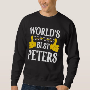 Peters Surname Team Family Efternamn World's Best Lång Ärmad Tröja